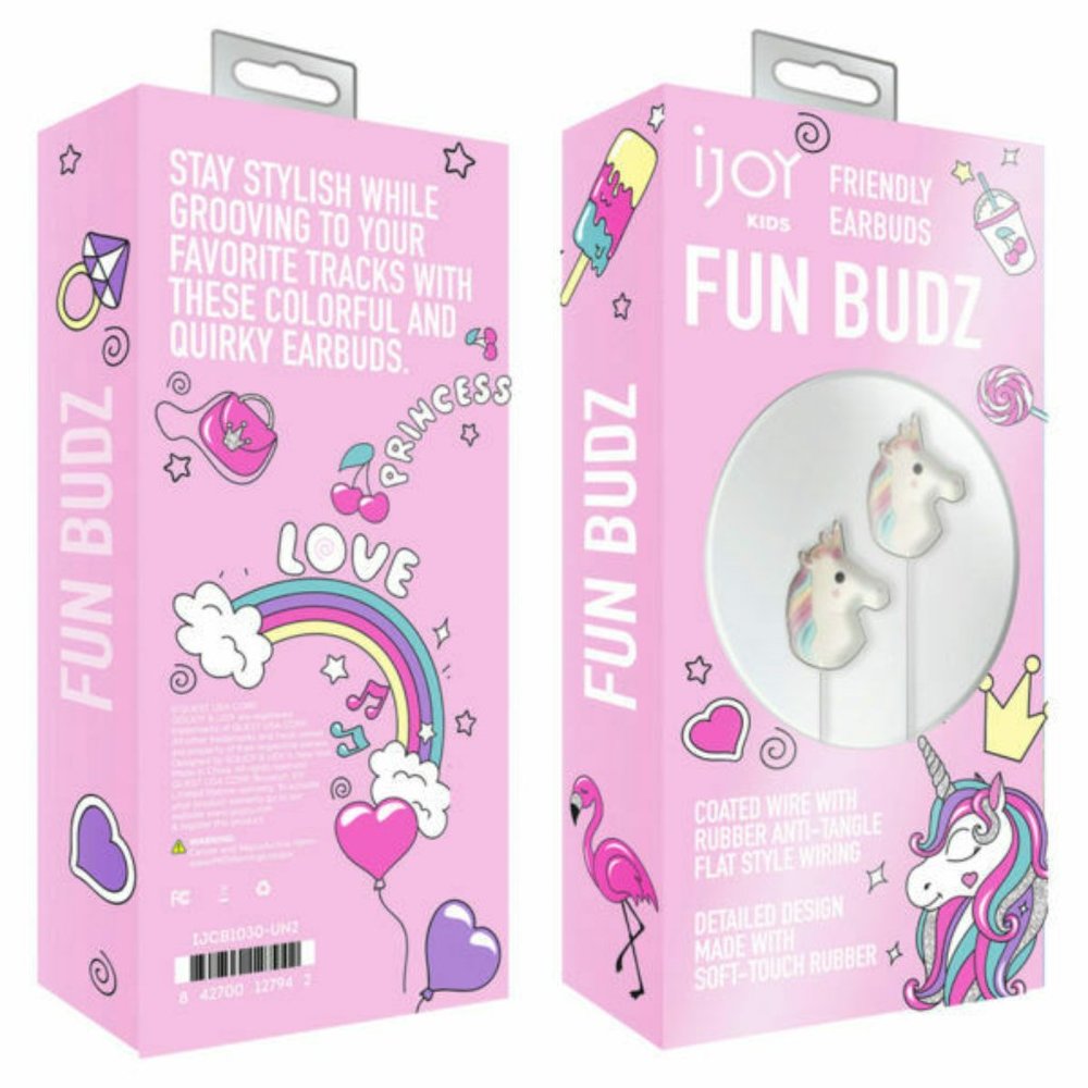 iJoy Earbuddies Unisex Earbuds Earphones Unicorn